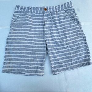 Shipmen Supply CPO Provisions Nautical Stripe Mens Shorts grey striped  Size 32W